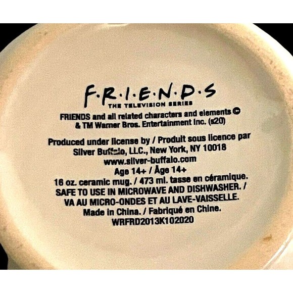 Friends Central Perk Coffee Mug Cup 16 oz Smelly Cat 90s Tv Sitcom Show NBC - Picture 7 of 9